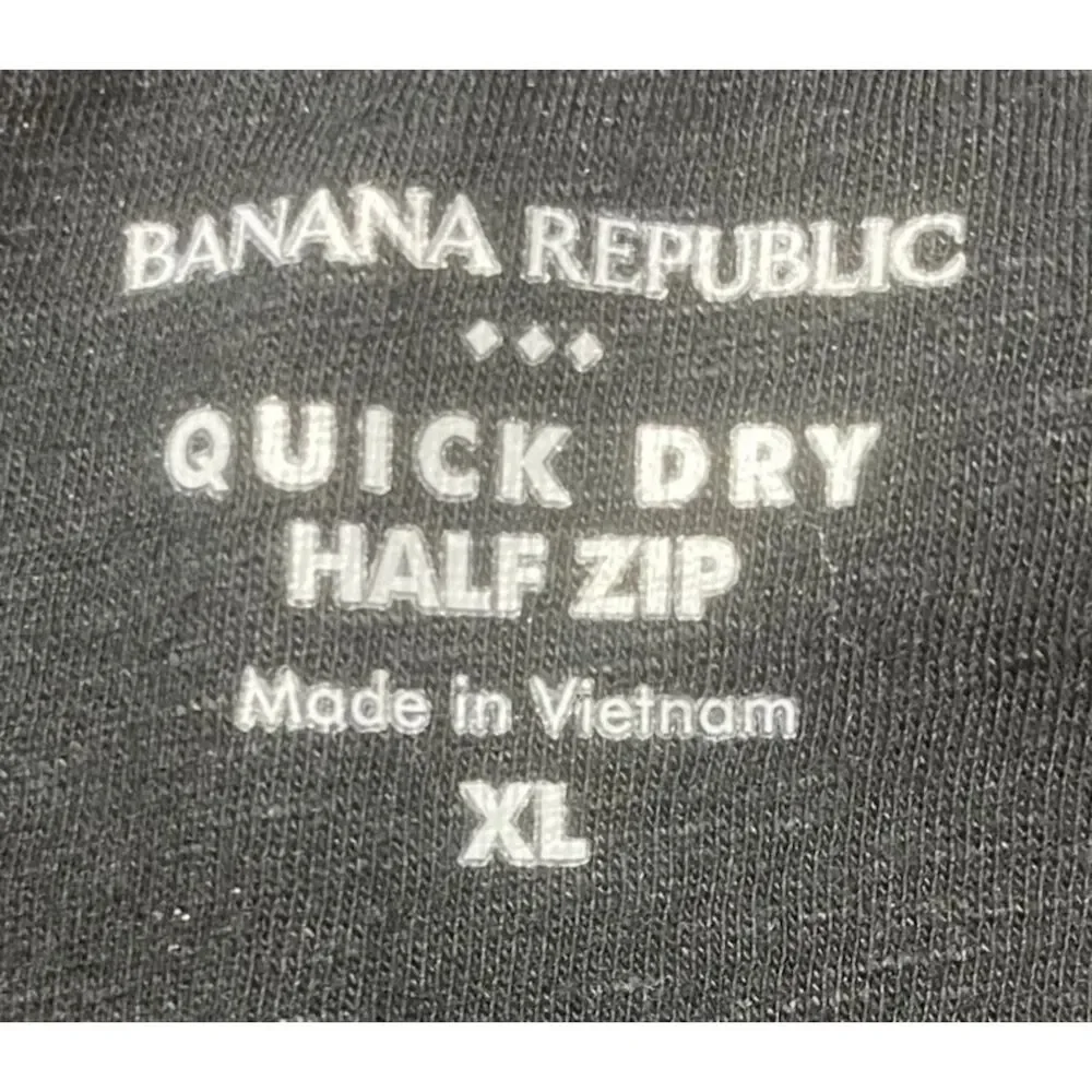 Banana Republic Men’s Quick Dry Half Zip Pullover Burgundy Long Sleeve Shirt XL